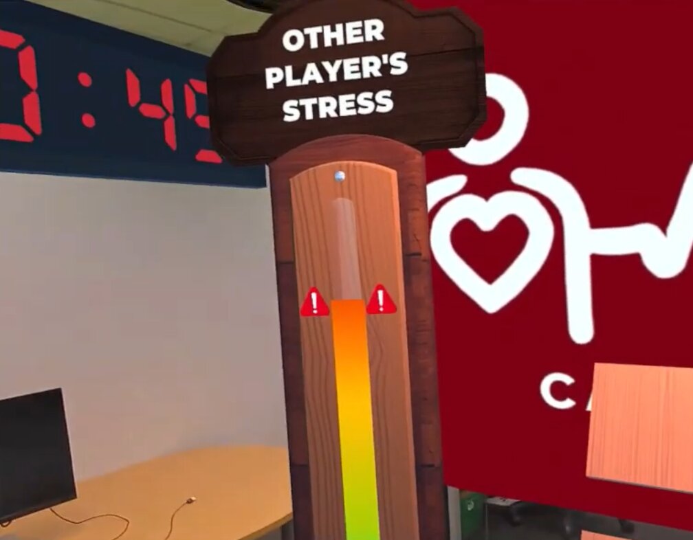 Takeaway 3 image showing the communication-blocked state in CardioCommXR